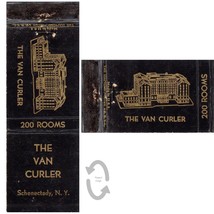 Vintage Matchbook Cover Van Curler Hotel Schenectady NY 1930s 200 rooms - £7.62 GBP