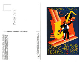 1979 New Orleans Jazz Festival Poster Post Card - £4.66 GBP