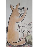 Rare R. Horwitz FOX HUNT  Cartoon Comic Illustration Ink &amp; Watercolor Art  - $2,469.99