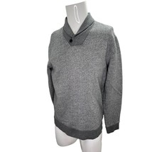 Untuckit Men Sweater Shawl Neck Heather Gray Pullover 100% Cotton XL - £19.73 GBP