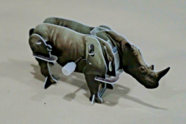 Japan New in Box Walking Rhino Wind Up Moving 3D Puzzles 3.5&quot; - No Tool Required - £3.06 GBP