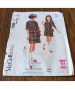 McCalls 7393 Pattern Straight Dress Casual Vintage 1960&#39;s Size Girls 8 - £5.45 GBP