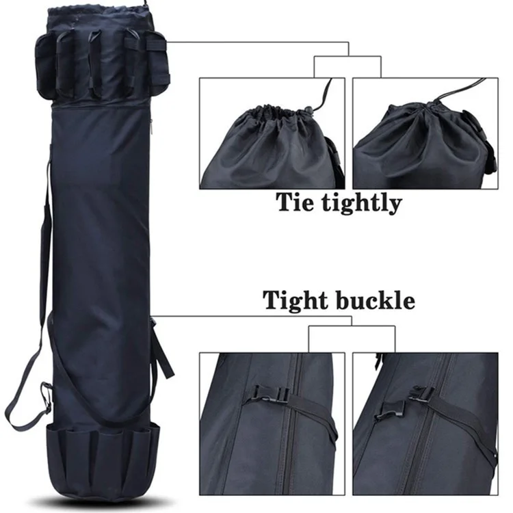 Cylinder outdoor fishing bag multifunctional fishing rod bag sea fishing... - $58.12