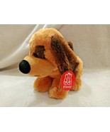Vintage 10&quot; 02 Fiesta Floppy Eared Puppy Dog Plush Stuffed sitting spot ... - £9.93 GBP
