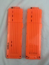 Nerf Lot of 2 Orange 18 Round Max Dart Ammo Clip Magazine  Used Replacement - £15.80 GBP