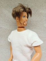 Ken Doll 1968 Body 90s Head Goatee Tanned Joint Rooted Flocked Hair 12&quot;Retro C38 - £38.32 GBP