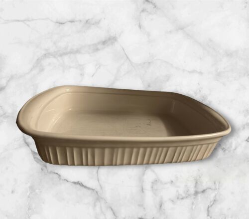 CORNING WARE FRENCH WHITE 9 X 13 STONEWARE LASAGNA PAN BAKING CASSEROLE ... - $14.40