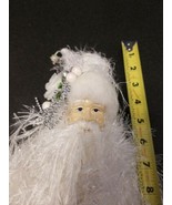 vintage white Santa Claus tree topper or wall hanging - $25.74