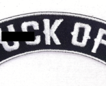 F**k Off  Rocker Shoulder Style Iron On Embroidered Patch 4&quot;x 1 1/2&quot; - £3.92 GBP