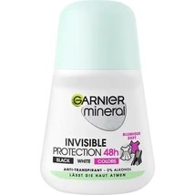 Garnier Mineral Invisible Black, White &amp; Colors roll-on deodorant 50ml-FREE SHIP - £7.46 GBP