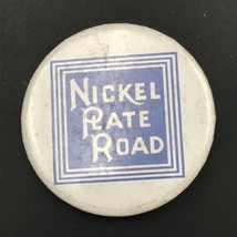 Vintage Nickel Plate Road NKP Railroad RR Logo Round Pin 2.25&quot; - £5.10 GBP