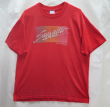 Vtg Sausalito California T Tee Shirt Stedman 50 50 USA Mens XL Red Crew ... - £28.38 GBP