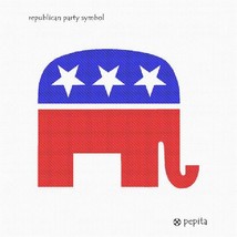 Pepita Needlepoint Canvas: Republican Party Symbol, 10&quot; x 9&quot; - £61.58 GBP+