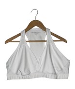 Beyond Yoga Sports Bra Top Womens 4X Workout V Neck Stretch Racerback White - $29.69