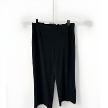 Eileen Fisher Size S Black Organic Cotton Elastane Wide Leg Pull On Knit... - $523.36 MXN