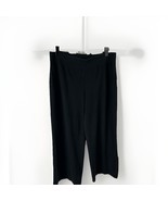Eileen Fisher Size S Black Organic Cotton Elastane Wide Leg Pull On Knit... - $39.81 CAD