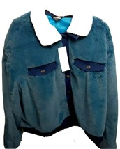 Womens KISS MILK Coat Size 20 Jacket Blue White Fall Spring Soft - £11.34 GBP