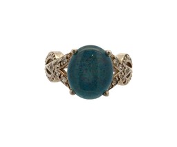 Vintage Sterling Silver Opal Prong Set CZ Infinity Ring - $34.65
