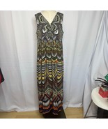 Chico&#39;s Size 3/XL Tribal Chevron Print Sleeveless Twist-Front Maxi Dress - €33,35 EUR