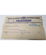 Postal Telegraph Commercial Cables Telegram 1906 Jacksonville Fl US Marshall - $18.95