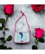 Fossil Women’s Beige, Pink, Aqua &amp; BIue Crossbody Purse Bag Pink Trim &amp; ... - $22.72