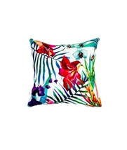 Decorative  Pillow, Linen Floral  Pillow, Vintage Style Pillow, 16x16&quot; - £30.68 GBP