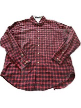 Vintage Tommy Hilfiger Shirt Mens Plaid Button Up Striped Crest Y2K Size XL - $16.82
