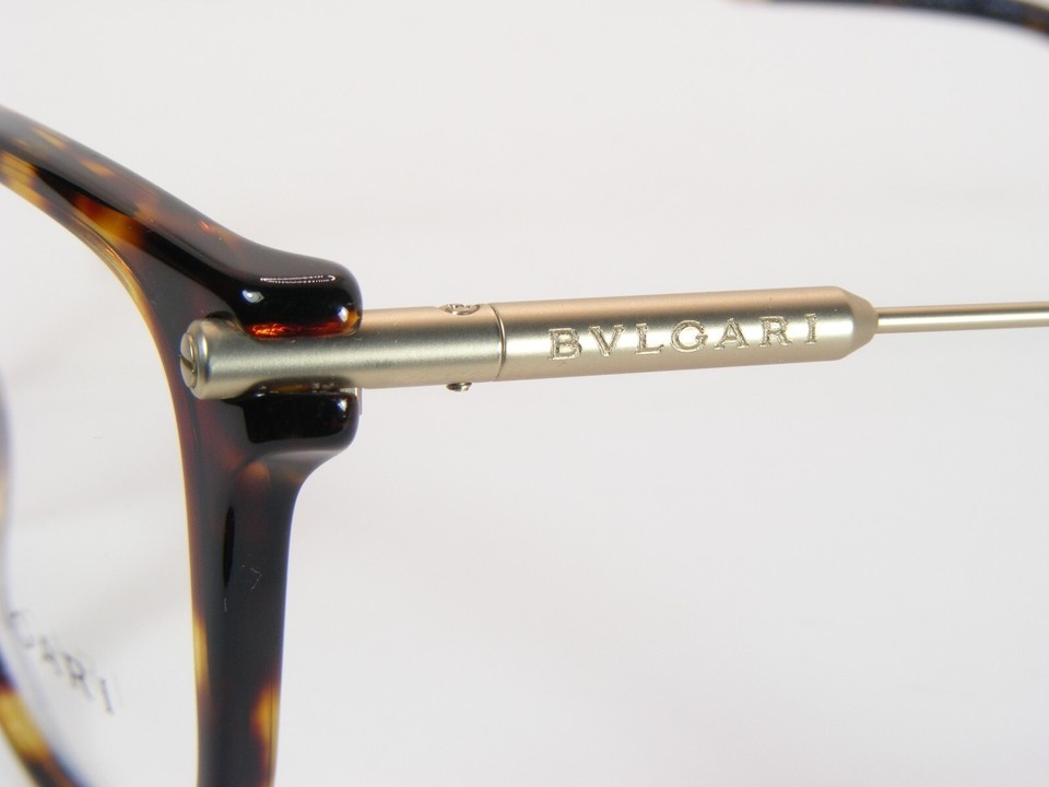 BVLGARI 3032 504 Tortoise /Matt Pale Gold LUXURY EYEGLASSES 52-19-140mm Italy Item image 8