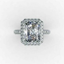 2.5 Ct Radiant Simulated Diamond Engagement Ring Silver White Gold Plated Silver - £86.11 GBP