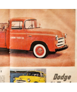 1955 Dodge Trucks Centerfold Advertisement Vintage Automobilia Canine Fe... - $54.58 CAD
