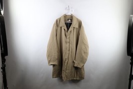 Vintage 90s Streetwear Mens 2XL XXL Lined Insulated Trench Coat Jacket B... - £42.53 GBP
