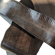 Genuine Elaphe Snake Skin Snakeskin Leather Glossy Brown - $15.00+