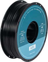 ABS Filament 1.75 mm，Highly Resistant Durable 3D Printer Filament 2.2LB (Black) - £7.75 GBP