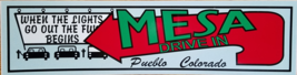 MESA Drive In Pueblo Colorado Large Sticker 11-1/2&quot; x 3&quot; sticker, New - £4.67 GBP