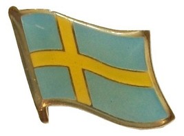 Sweden Flag Hat Tac or Lapel Pin - $6.84