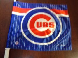 Chicago Cubs Dual Sided Car Flag In Traditional Colors &amp; MLB Licensed Lo... - $12.38