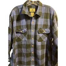 Field &amp; Stream Men’s XL Blue Plaid Long Sleeve Button Down Cotton Flannel Shirt - £19.91 GBP