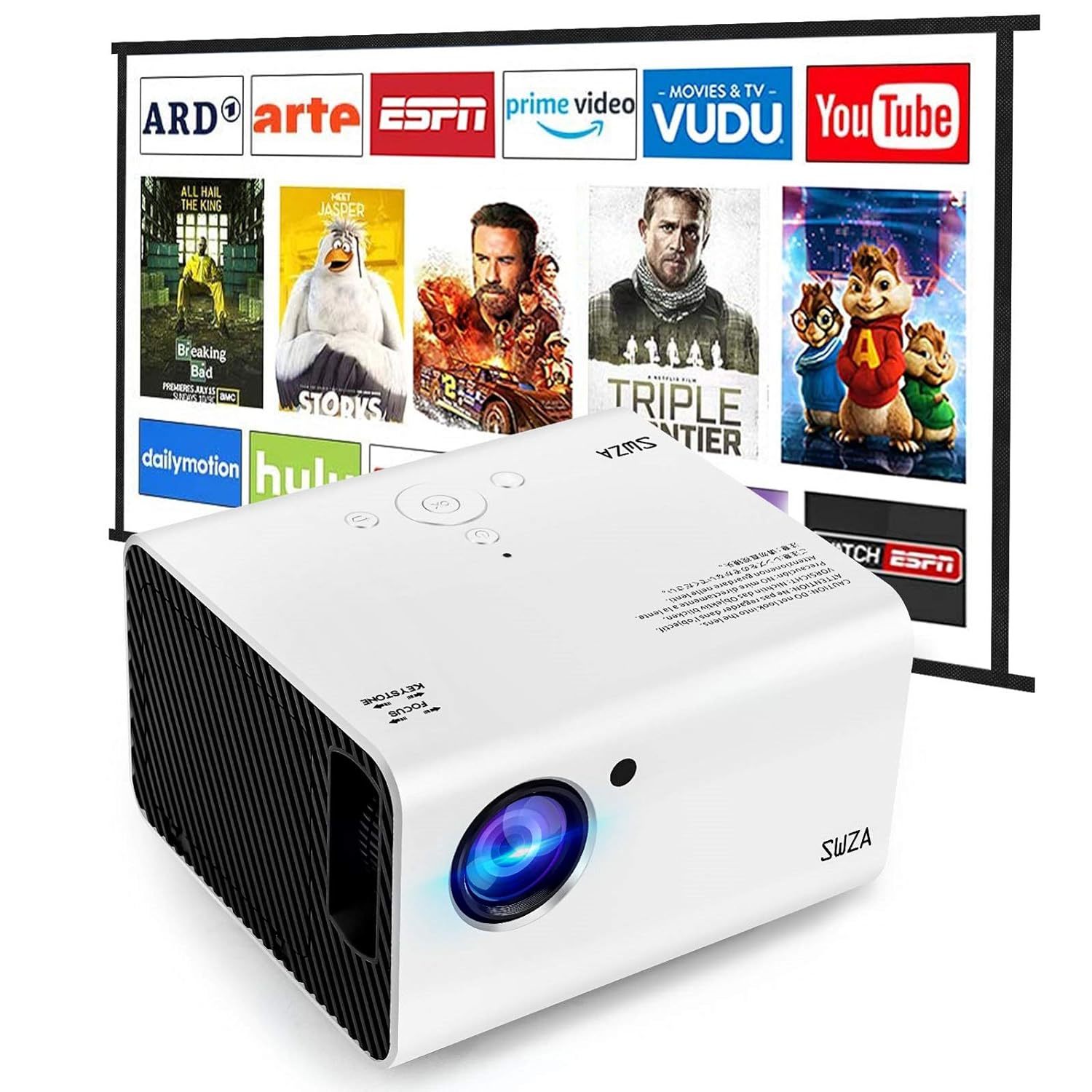 Primary image for Portable Projector, Native 1080P Projector For Home Theater/Outdoor Movie,Video 
