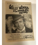 Willy Wonka And The Chocolate Factory Tv Guide Print Ad Gene Wilder Tpa15 - $5.93