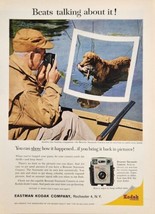 1960 Print Ad Kodak Starmatic Cameras Hunter &amp; Hunting Dog Retrieving Duck  - £15.59 GBP