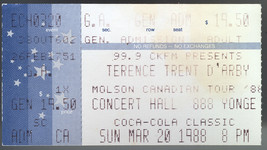 TERENCE TRENT D&#39;ARBY 1988 Ticket Stub Concert Hall Toronto CKFM Presents... - £5.86 GBP