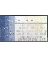 TERENCE TRENT D&#39;ARBY 1988 Ticket Stub Concert Hall Toronto CKFM Presents... - $7.49