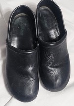 L.L Bean Black Leather Slip On Clog Shoes Cushioned Women&#39;s Size 7M - €27,99 EUR