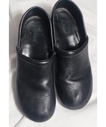 L.L Bean Black Leather Slip On Clog Shoes Cushioned Women&#39;s Size 7M - €27,99 EUR