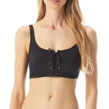 MICHAEL Michael Kors Essentials Lace-Front Bikini Top – (Black, Medium) - $511.26 MXN