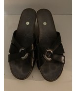 Ariat Ember Wedge Sandals Women&#39;s Size 7B Black Leather and Cork 20902 - $337.62 MXN
