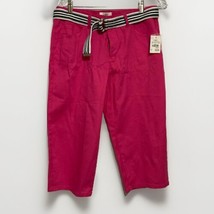 NEW Cato Womens 8 Capri Pants With Belt Coral Pink 8381 - £13.23 GBP