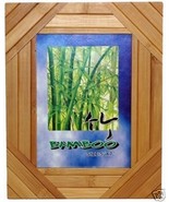 Bamboo Picture/Photo Frame 5&quot; x 7&quot; Slat Design Natural Bamboo-Great Gift! - £11.19 GBP