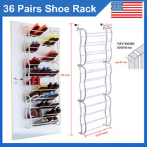 36 Pairs Shoe Rack Wall Hanging Closet Organizer Storage Stand Shelf Rack - $43.99