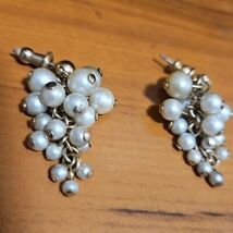 Vintage Imitation Pearl Chandelier Earrings - $11.88